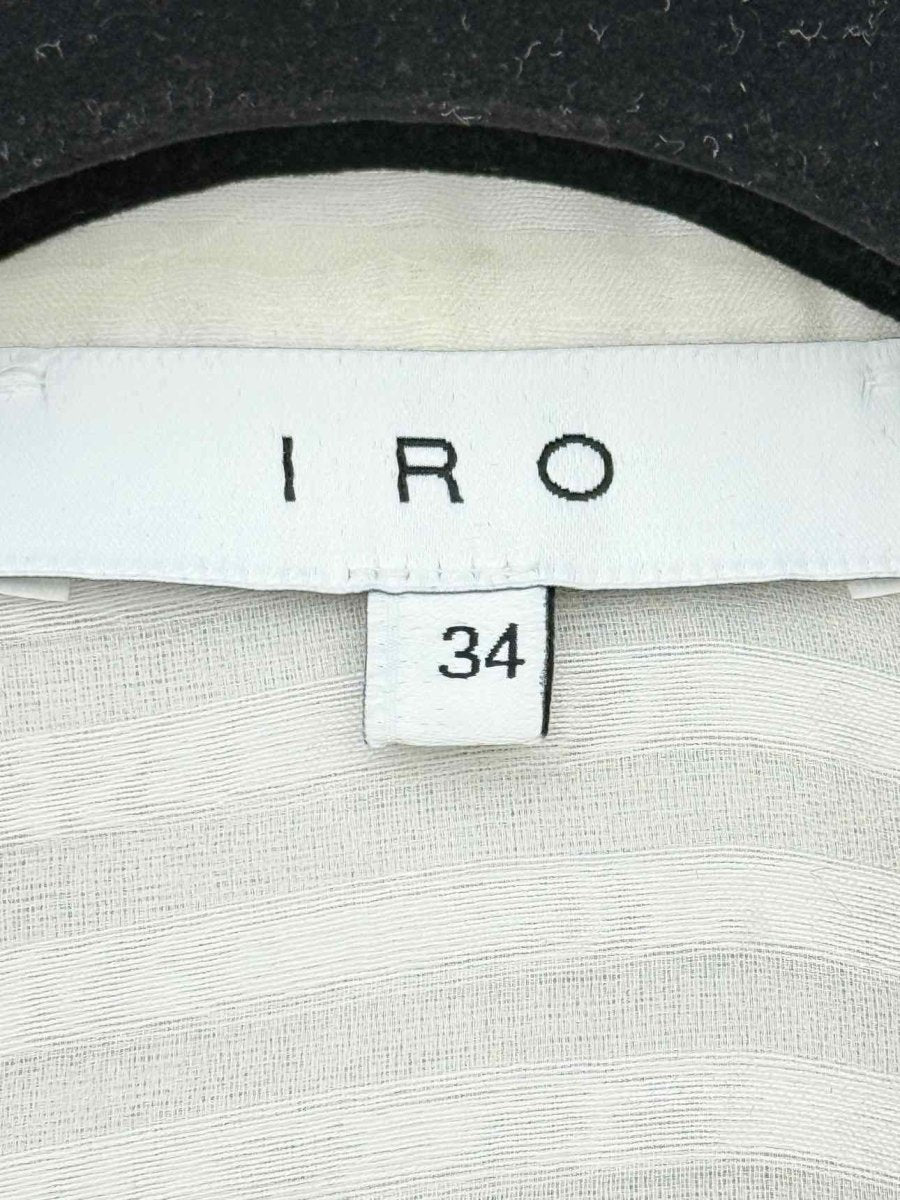 Pre - loved IRO Cream Striped Size US 2 Shirt at Reems Closet