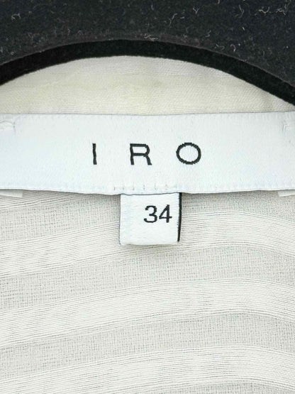 Pre - loved IRO Cream Striped Size US 2 Shirt at Reems Closet