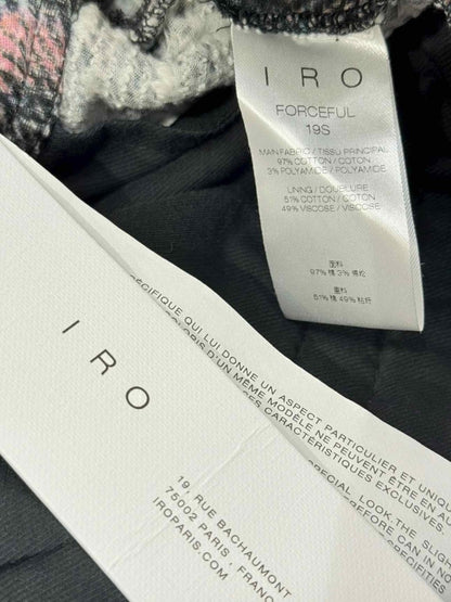 Pre - loved IRO Forceful Black Multicolor Printed Size US 8 Shorts at Reems Closet