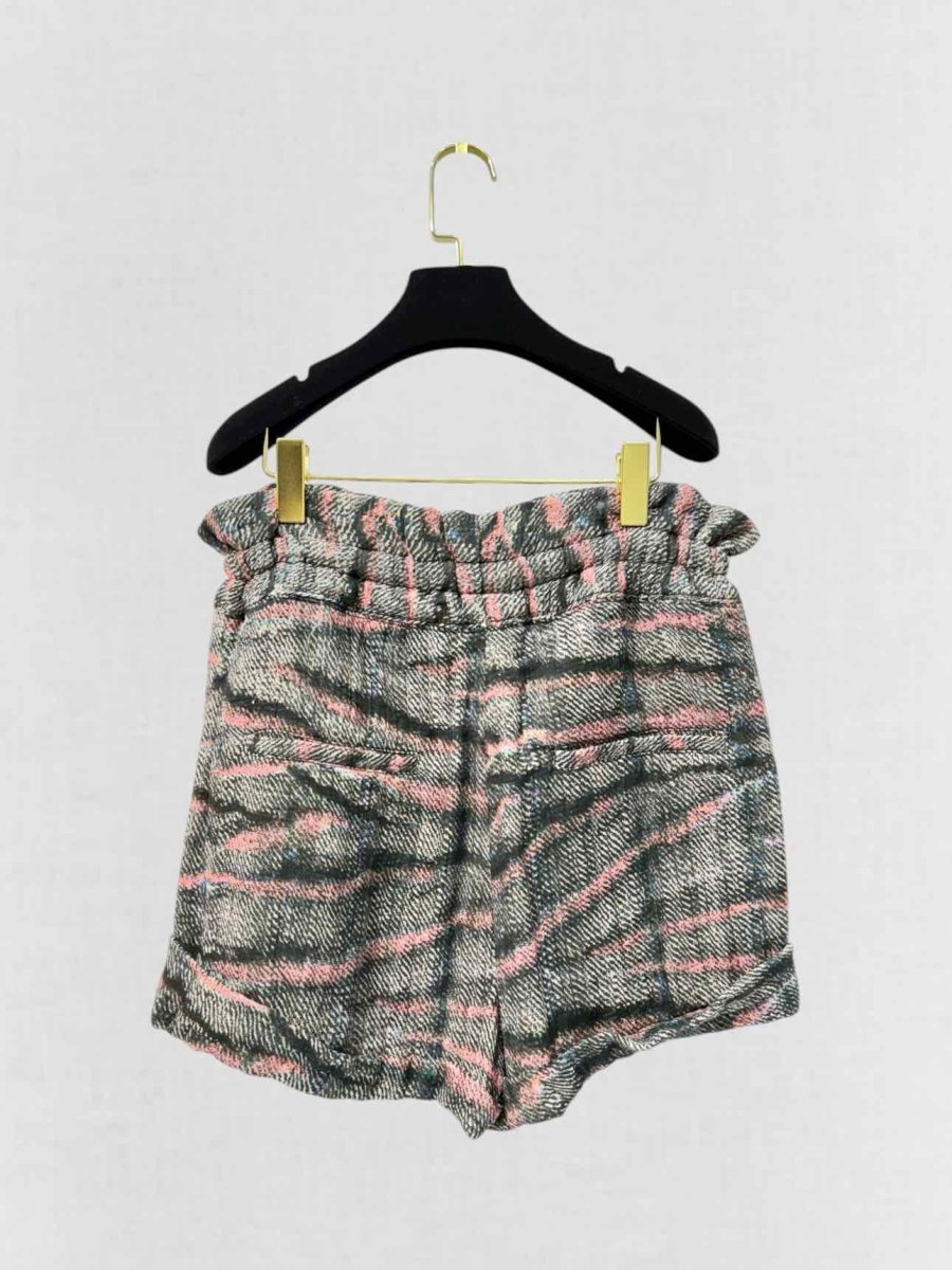 Pre - loved IRO Forceful Black Multicolor Printed Size US 8 Shorts at Reems Closet