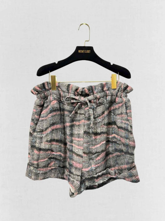 Pre - loved IRO Forceful Black Multicolor Printed Size US 8 Shorts at Reems Closet