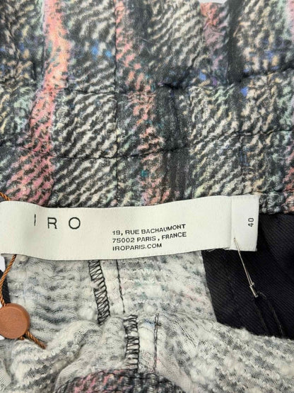 Pre - loved IRO Forceful Black Multicolor Printed Size US 8 Shorts at Reems Closet