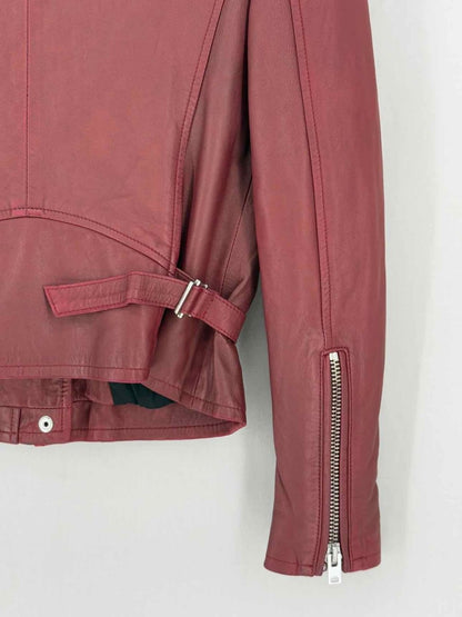 Pre - loved IRO Maroon Size US 8 Jacket at Reems Closet