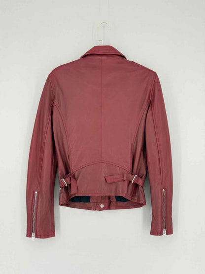 Pre - loved IRO Maroon Size US 8 Jacket at Reems Closet