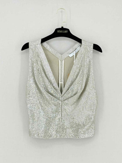 Pre - loved IRO Silver Size US 6 Top at Reems Closet