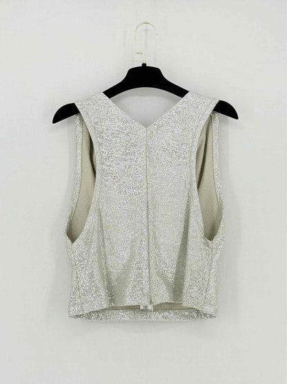 Pre - loved IRO Silver Size US 6 Top at Reems Closet