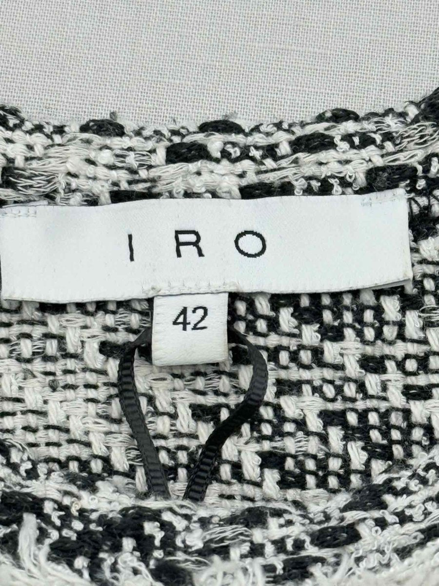 Pre - loved IRO White & Black Knit Size US 6 Top at Reems Closet