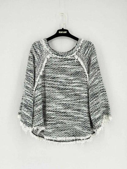 Pre - loved IRO White & Black Knit Size US 6 Top at Reems Closet