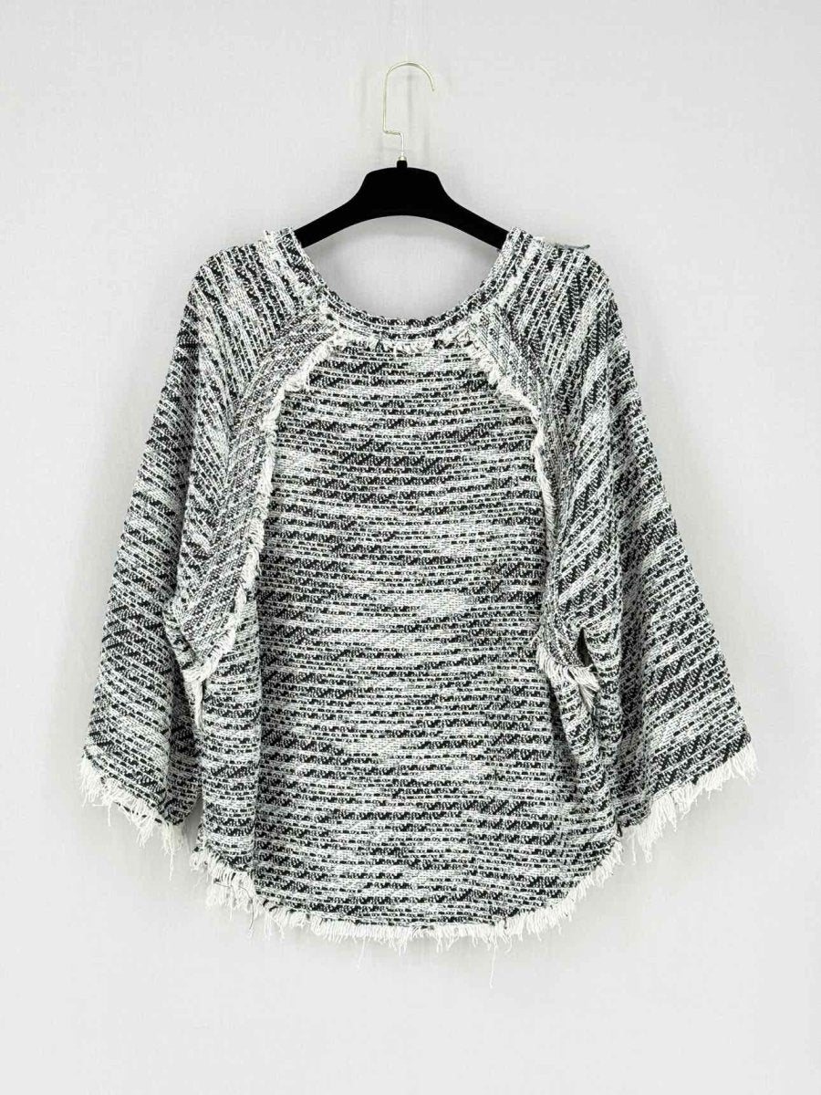 Pre - loved IRO White & Black Knit Size US 6 Top at Reems Closet