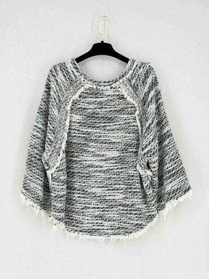 Pre - loved IRO White & Black Knit Size US 6 Top at Reems Closet