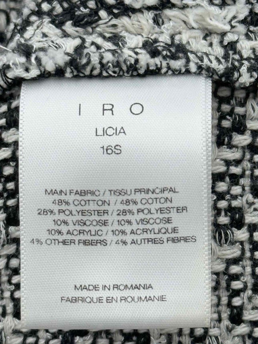 Pre - loved IRO White & Black Knit Size US 6 Top at Reems Closet