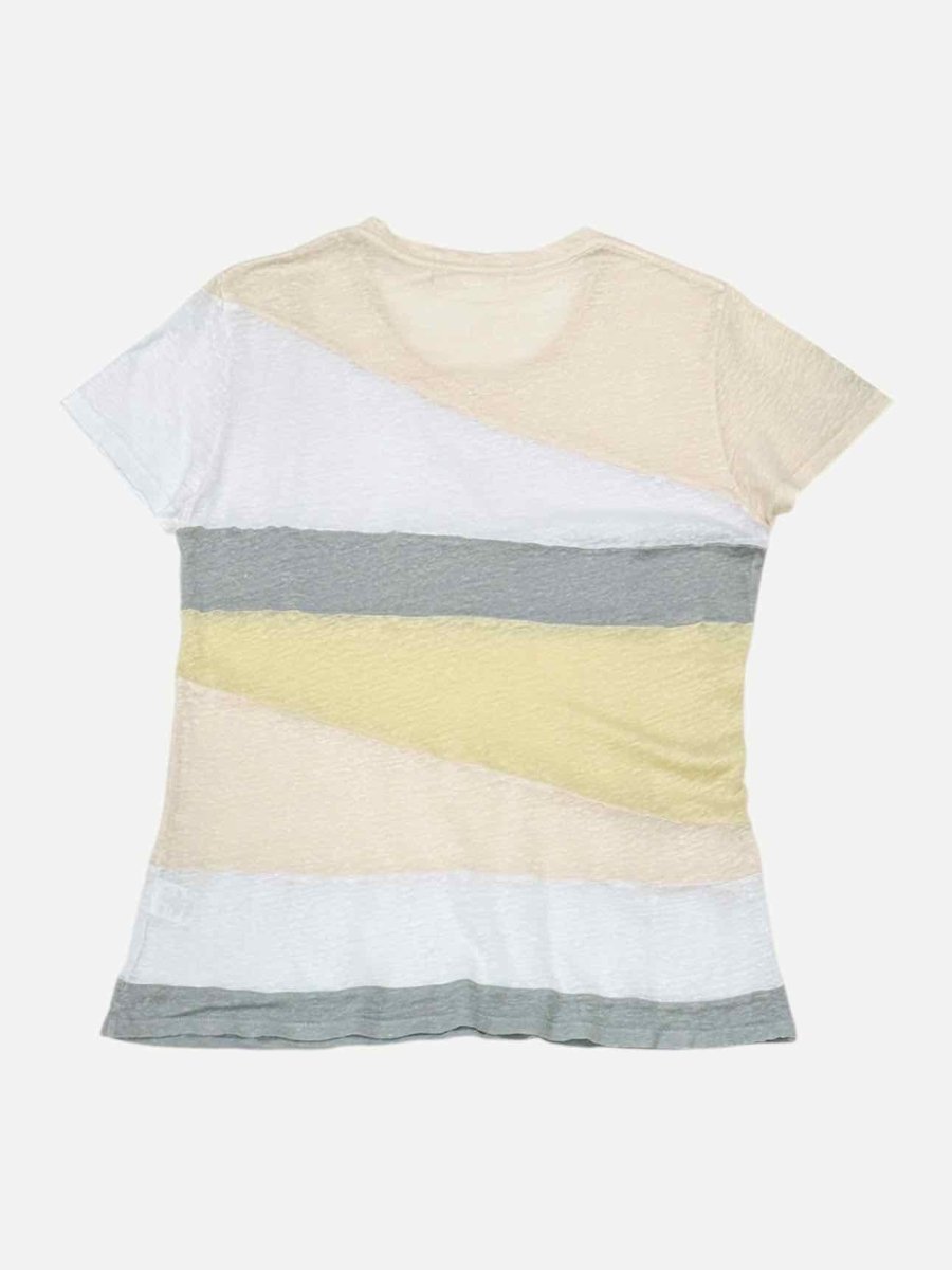 Pre - loved IRO White Multicolor T-shirt at Reems Closet