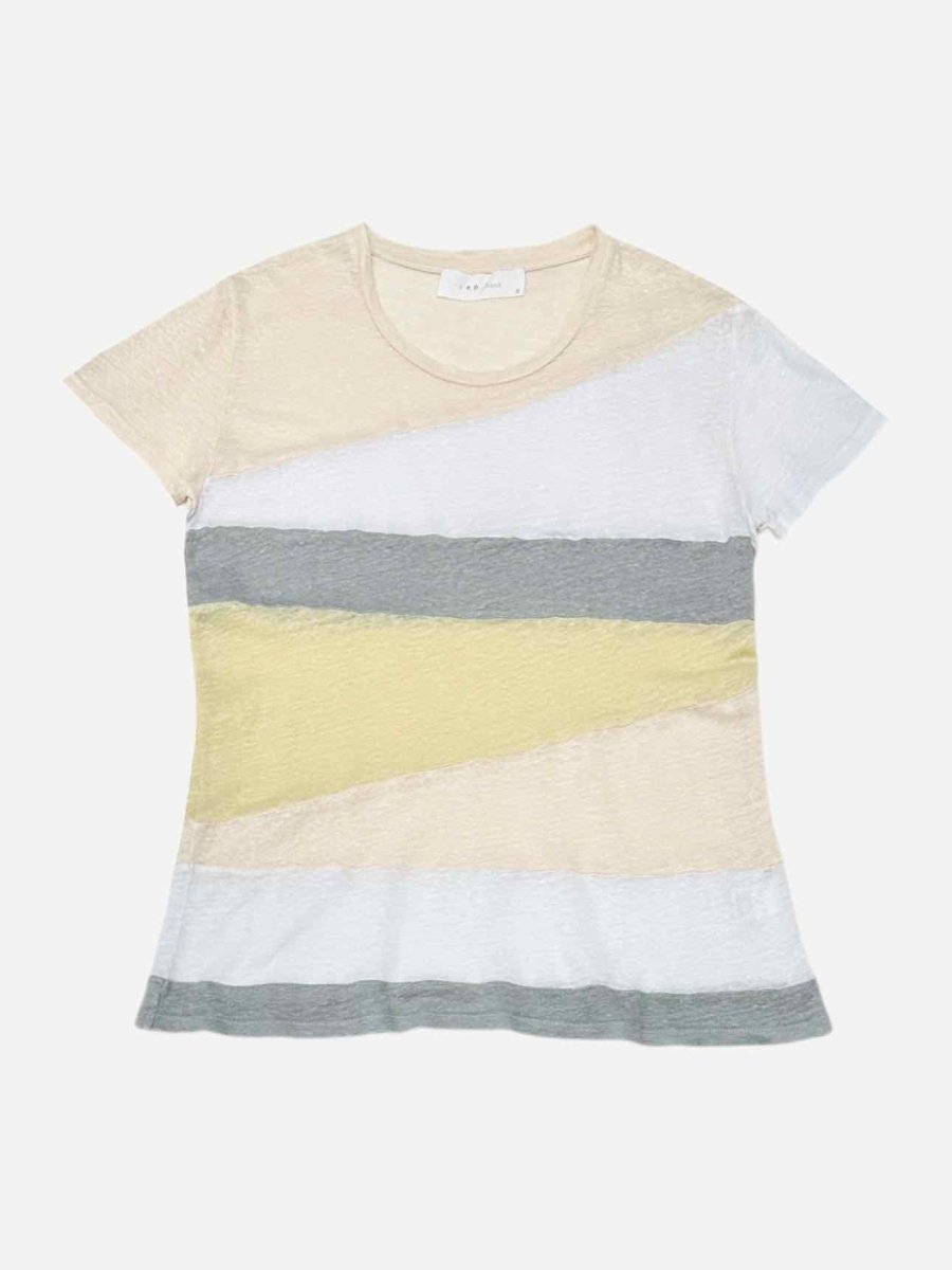 Pre - loved IRO White Multicolor T-shirt at Reems Closet