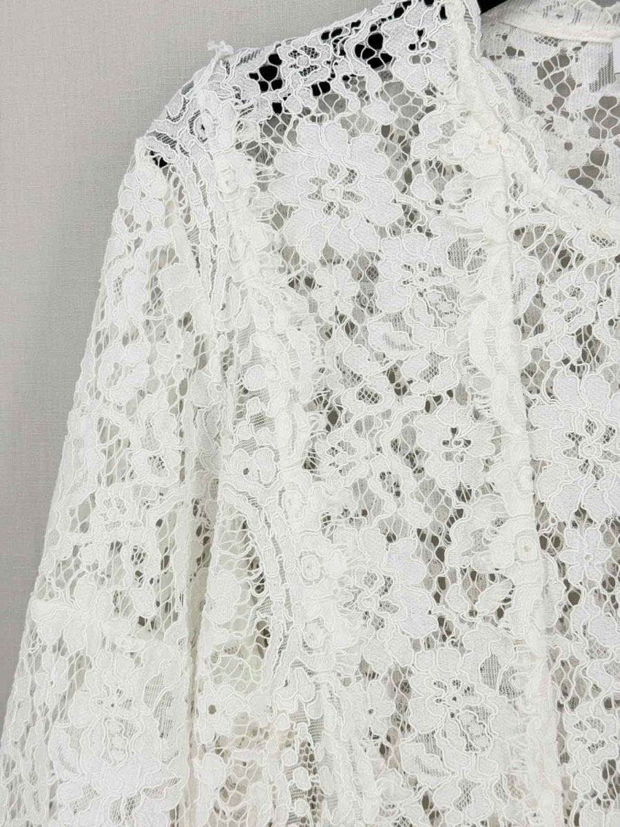 Pre - loved IRO Yacinthe White Eyelet Size US 2 Top at Reems Closet