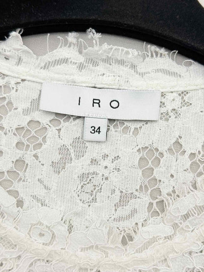 Pre - loved IRO Yacinthe White Eyelet Size US 2 Top at Reems Closet