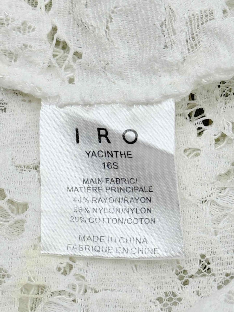 Pre - loved IRO Yacinthe White Eyelet Size US 2 Top at Reems Closet