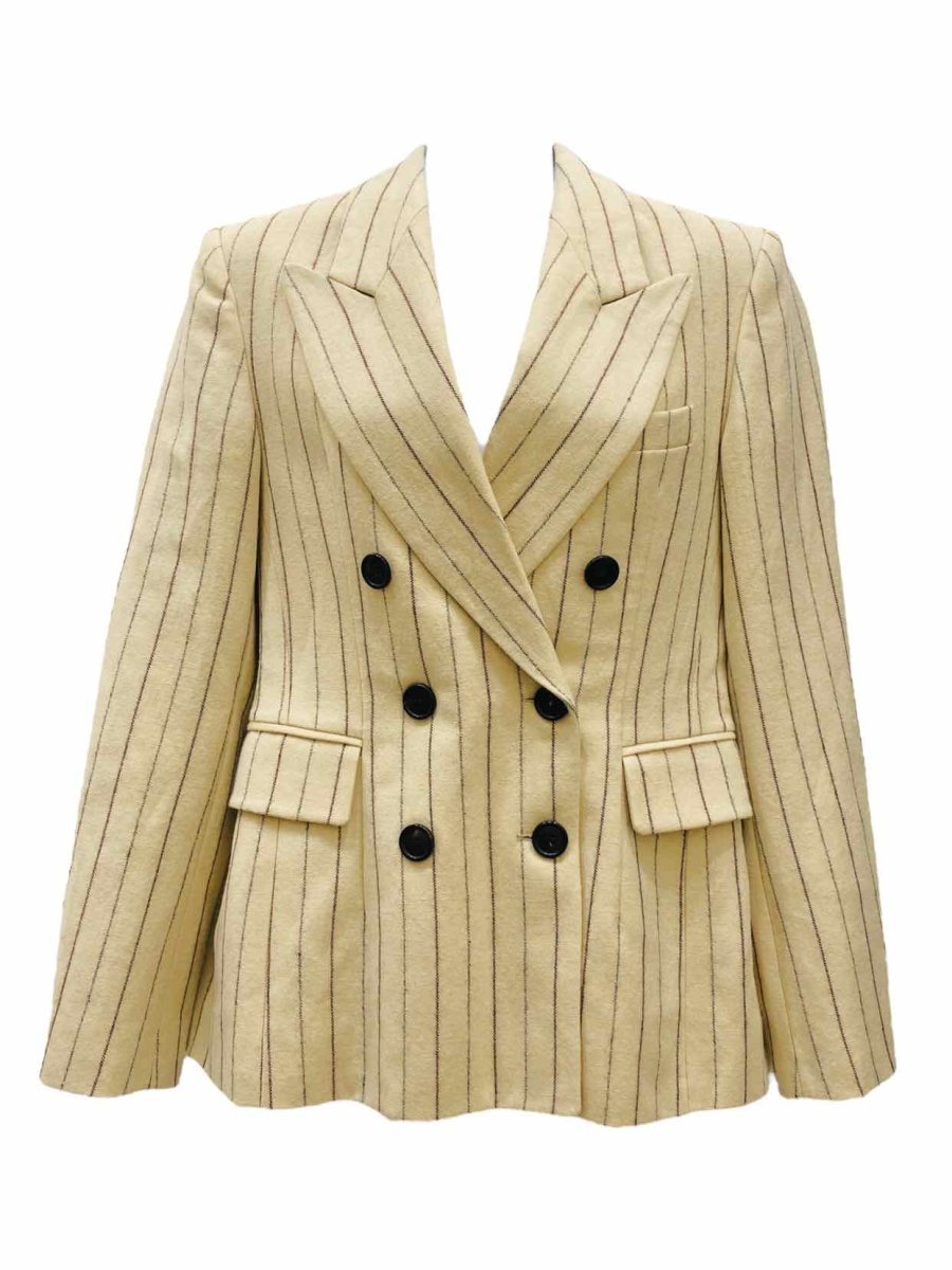 Pre - loved ISABEL MARANT Beige & Black Pinstriped Jacket & Skirt at Reems Closet