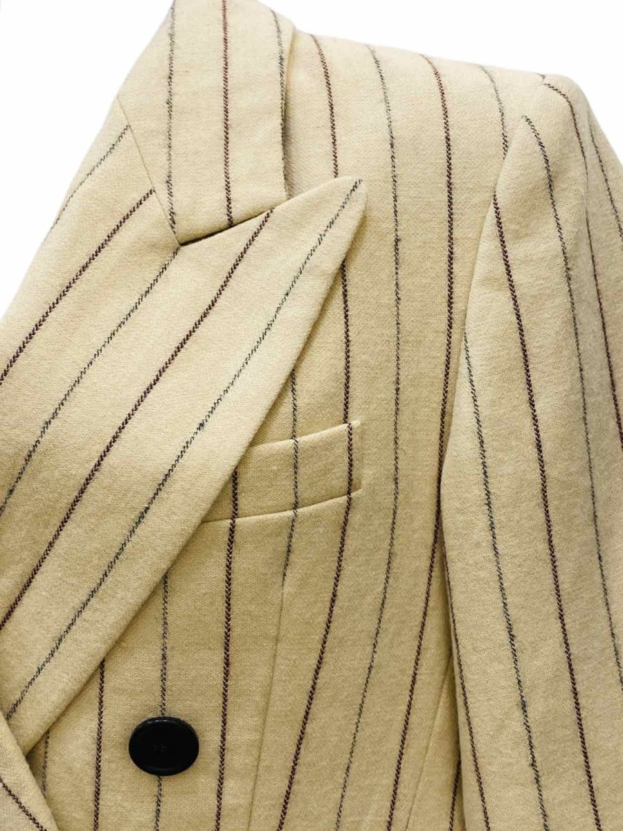 Pre - loved ISABEL MARANT Beige & Black Pinstriped Jacket & Skirt at Reems Closet