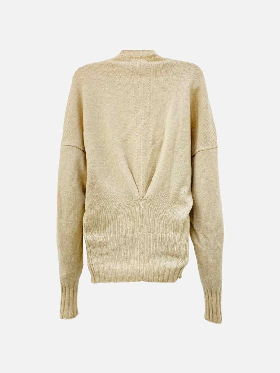 Pre - loved ISABEL MARANT Beige Ribbed Trim Jumper at Reems Closet