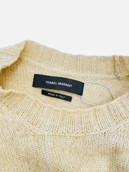 Pre - loved ISABEL MARANT Beige Ribbed Trim Jumper at Reems Closet