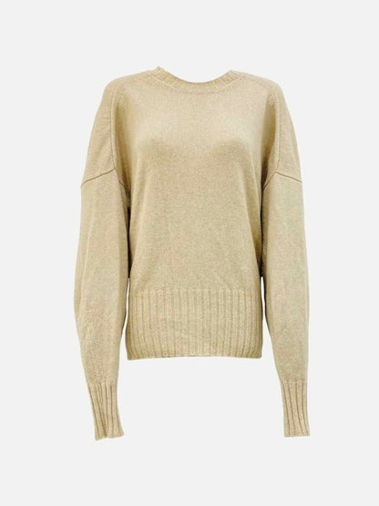 Pre - loved ISABEL MARANT Beige Ribbed Trim Jumper at Reems Closet