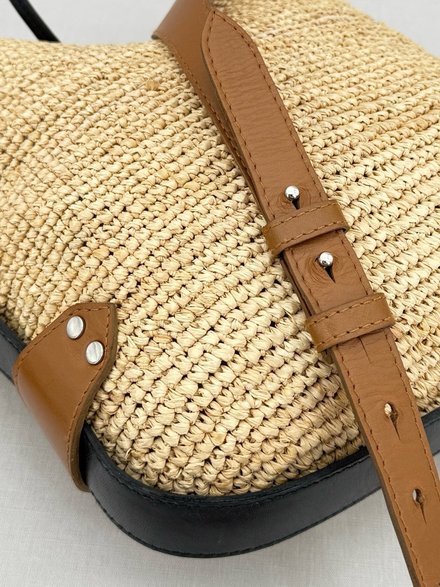 Pre - loved ISABEL MARANT Beige w/ Brown & Black Crossbody at Reems Closet