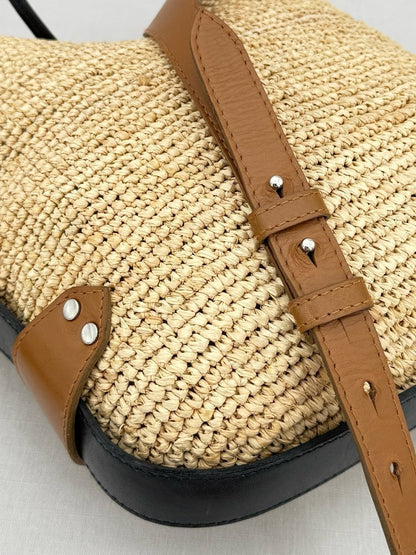 Pre - loved ISABEL MARANT Beige w/ Brown & Black Crossbody at Reems Closet