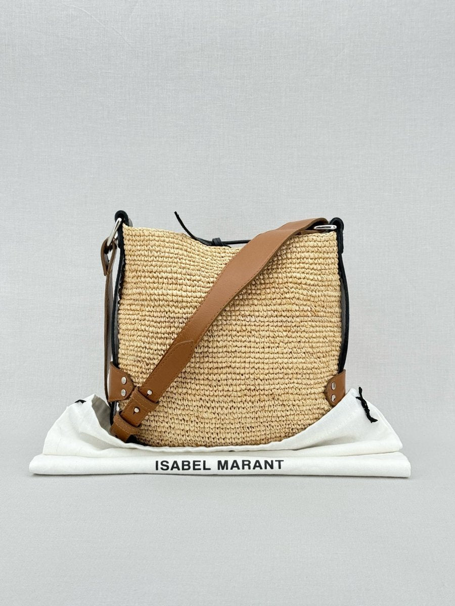 Pre - loved ISABEL MARANT Beige w/ Brown & Black Crossbody at Reems Closet