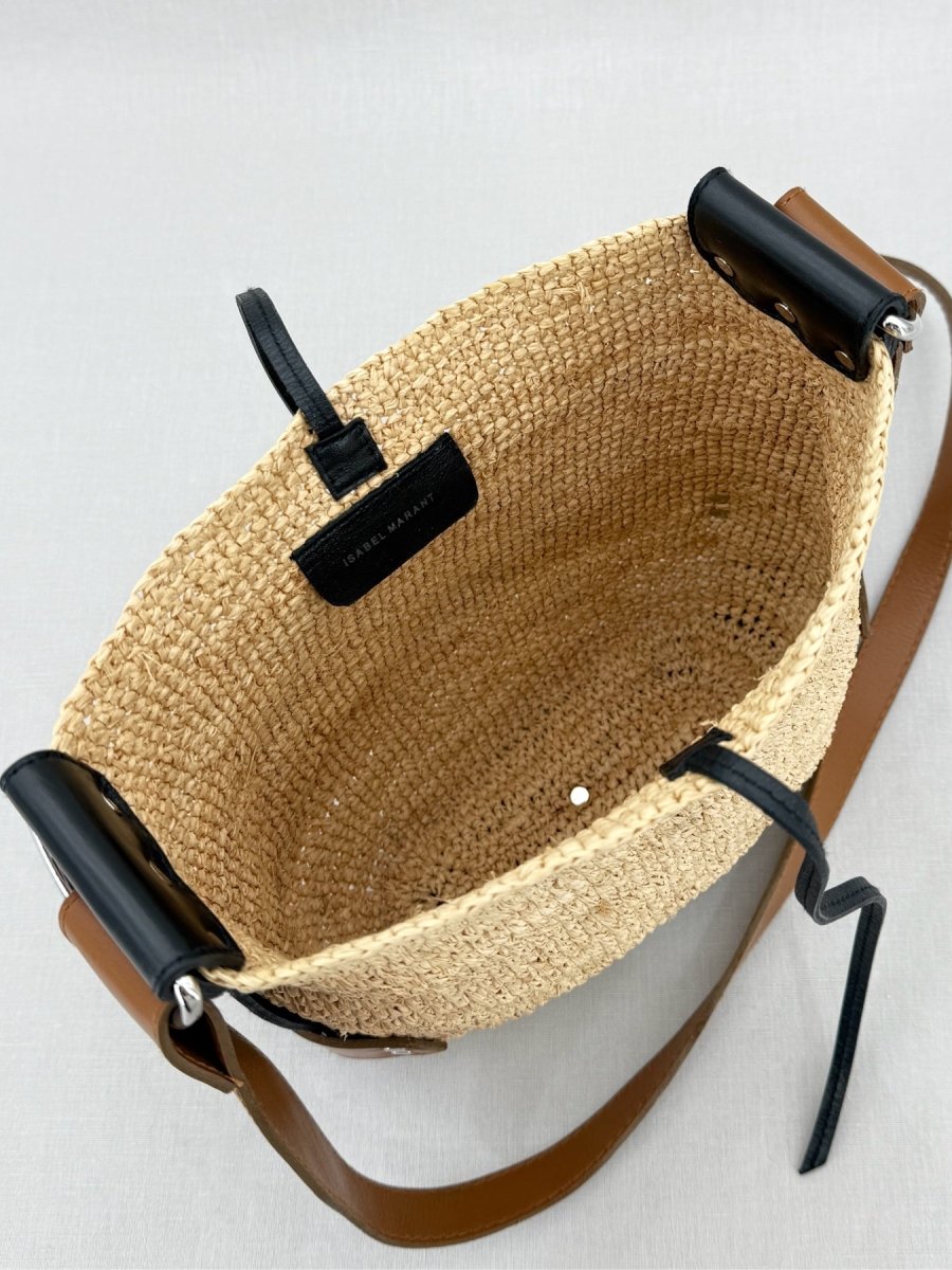 Pre - loved ISABEL MARANT Beige w/ Brown & Black Crossbody at Reems Closet