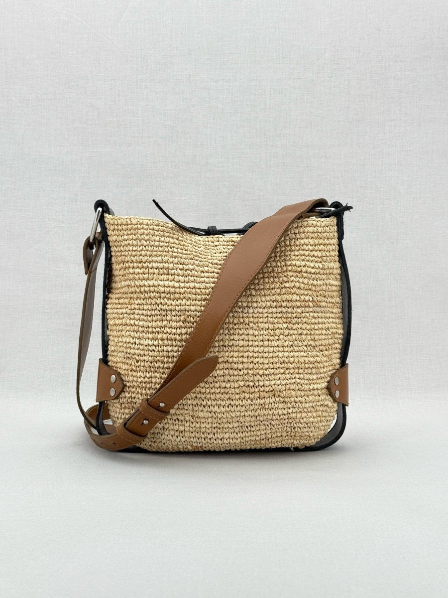 Pre - loved ISABEL MARANT Beige w/ Brown & Black Crossbody at Reems Closet