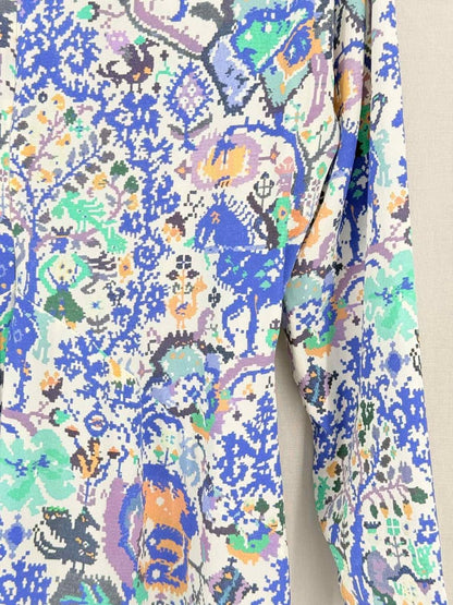 Pre - loved ISABEL MARANT Blue Multicolor Size US 10 Midi Dress at Reems Closet