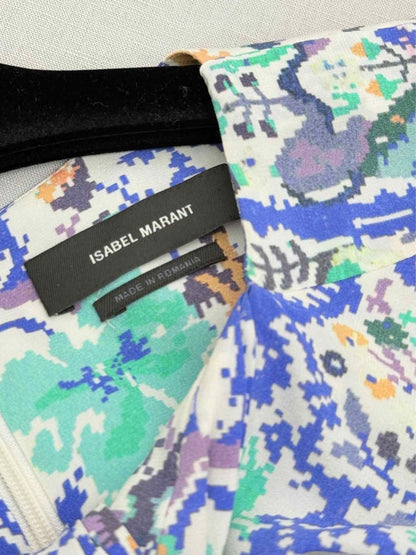 Pre - loved ISABEL MARANT Blue Multicolor Size US 10 Midi Dress at Reems Closet
