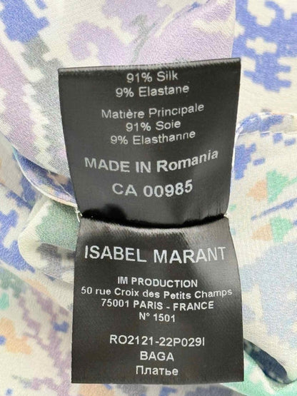 Pre - loved ISABEL MARANT Blue Multicolor Size US 10 Midi Dress at Reems Closet