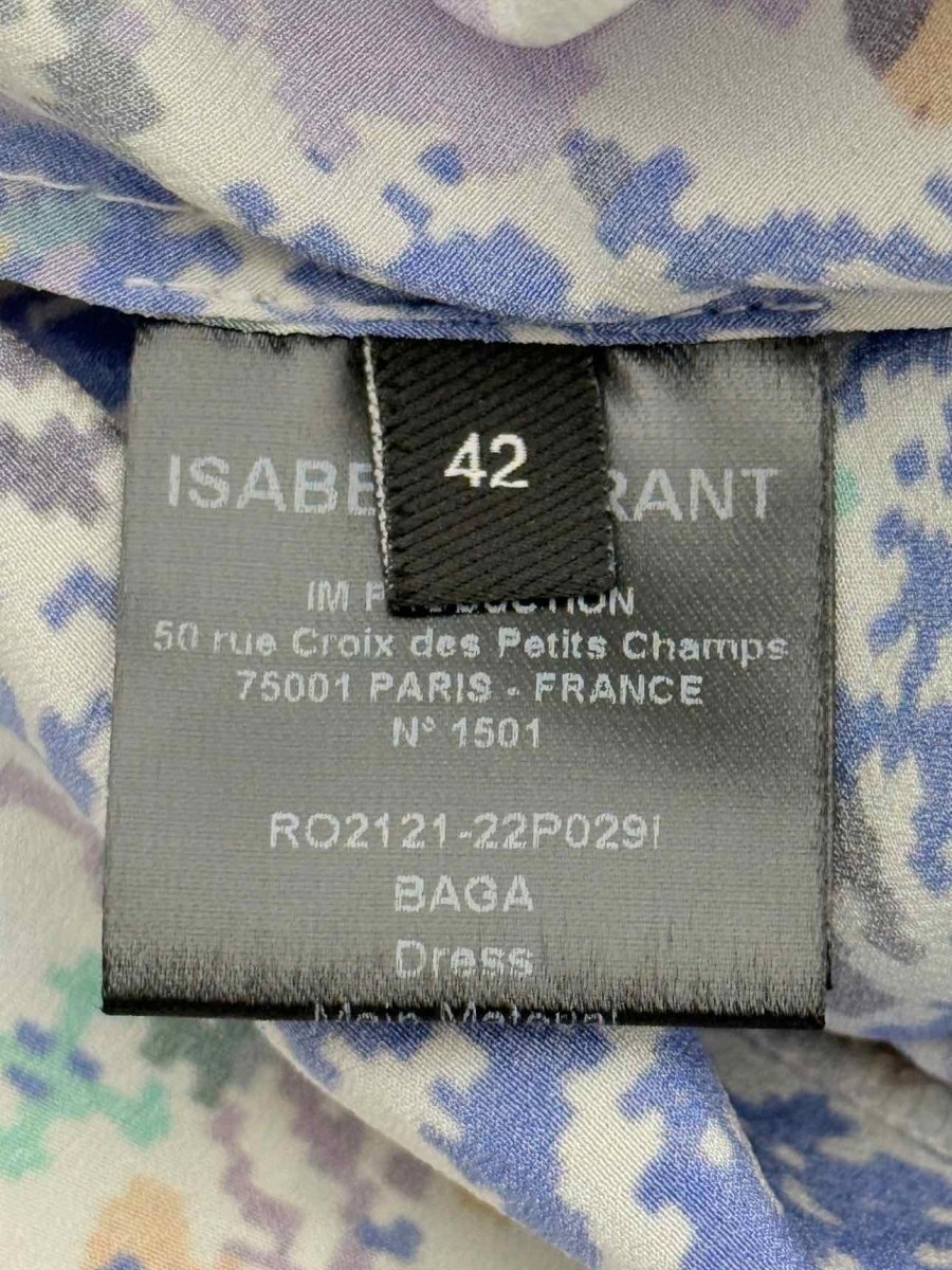Pre - loved ISABEL MARANT Blue Multicolor Size US 10 Midi Dress at Reems Closet