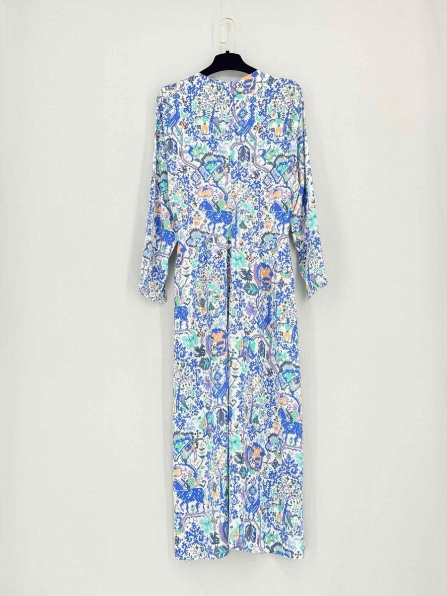 Pre - loved ISABEL MARANT Blue Multicolor Size US 10 Midi Dress at Reems Closet
