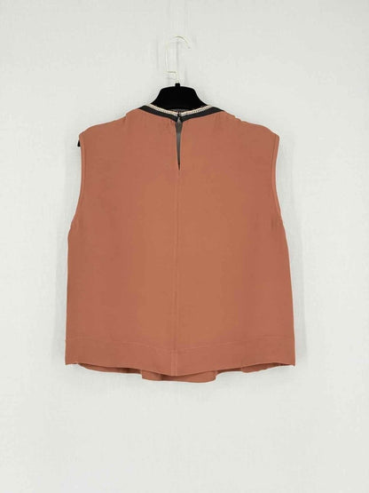 Pre - loved ISABEL MARANT Brown Embroidered Size US 4 Top at Reems Closet