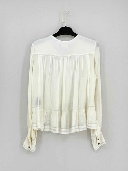 Pre - loved ISABEL MARANT Cream Size US 2 Blouse at Reems Closet