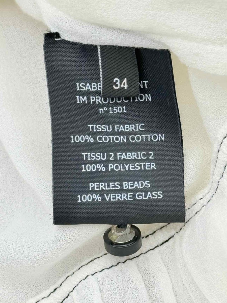 Pre - loved ISABEL MARANT Cream Size US 2 Blouse at Reems Closet