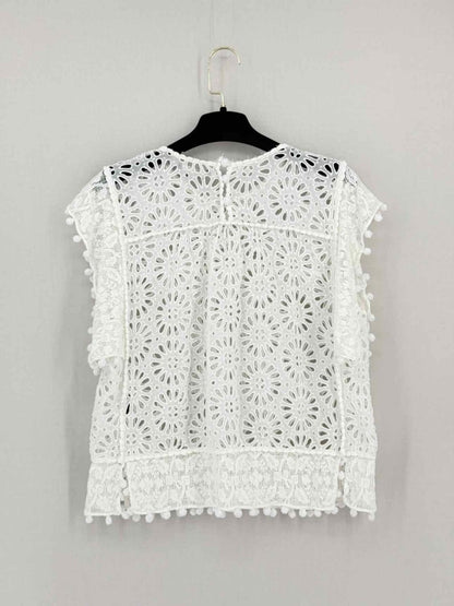 Pre - loved ISABEL MARANT Cropped White Size US 2 Top at Reems Closet