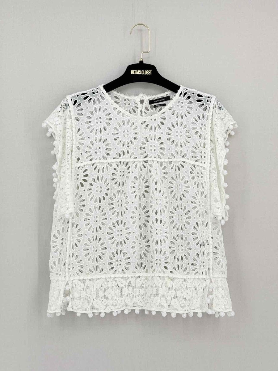 Pre - loved ISABEL MARANT Cropped White Size US 2 Top at Reems Closet