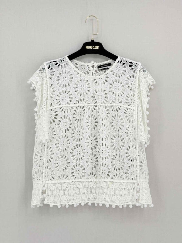 Pre - loved ISABEL MARANT Cropped White Size US 2 Top at Reems Closet