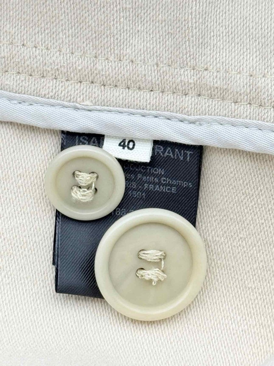 Pre-loved ISABEL MARANT ETOILE Cream Size US 4 Jacket at Reems Closet