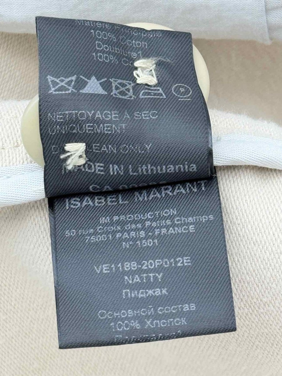 Pre-loved ISABEL MARANT ETOILE Cream Size US 4 Jacket at Reems Closet