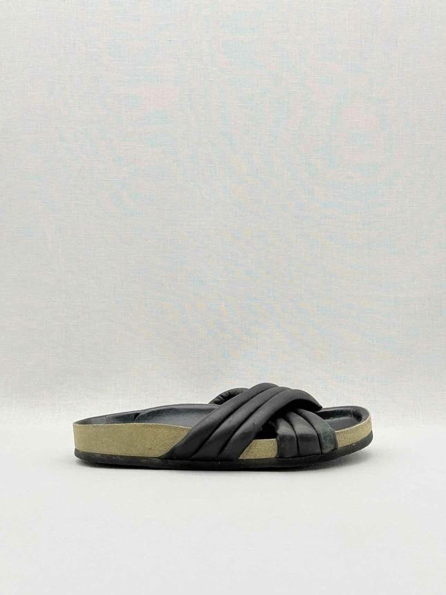Pre - loved ISABEL MARANT ETOILE Holden Black Size EU 36 Slides at Reems Closet