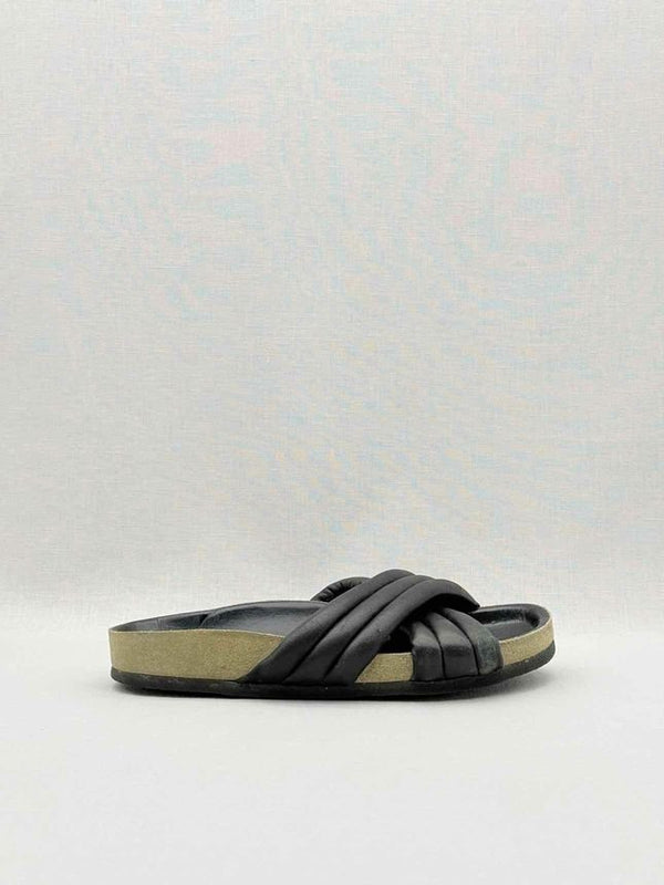 Pre - loved ISABEL MARANT ETOILE Holden Black Size EU 36 Slides at Reems Closet
