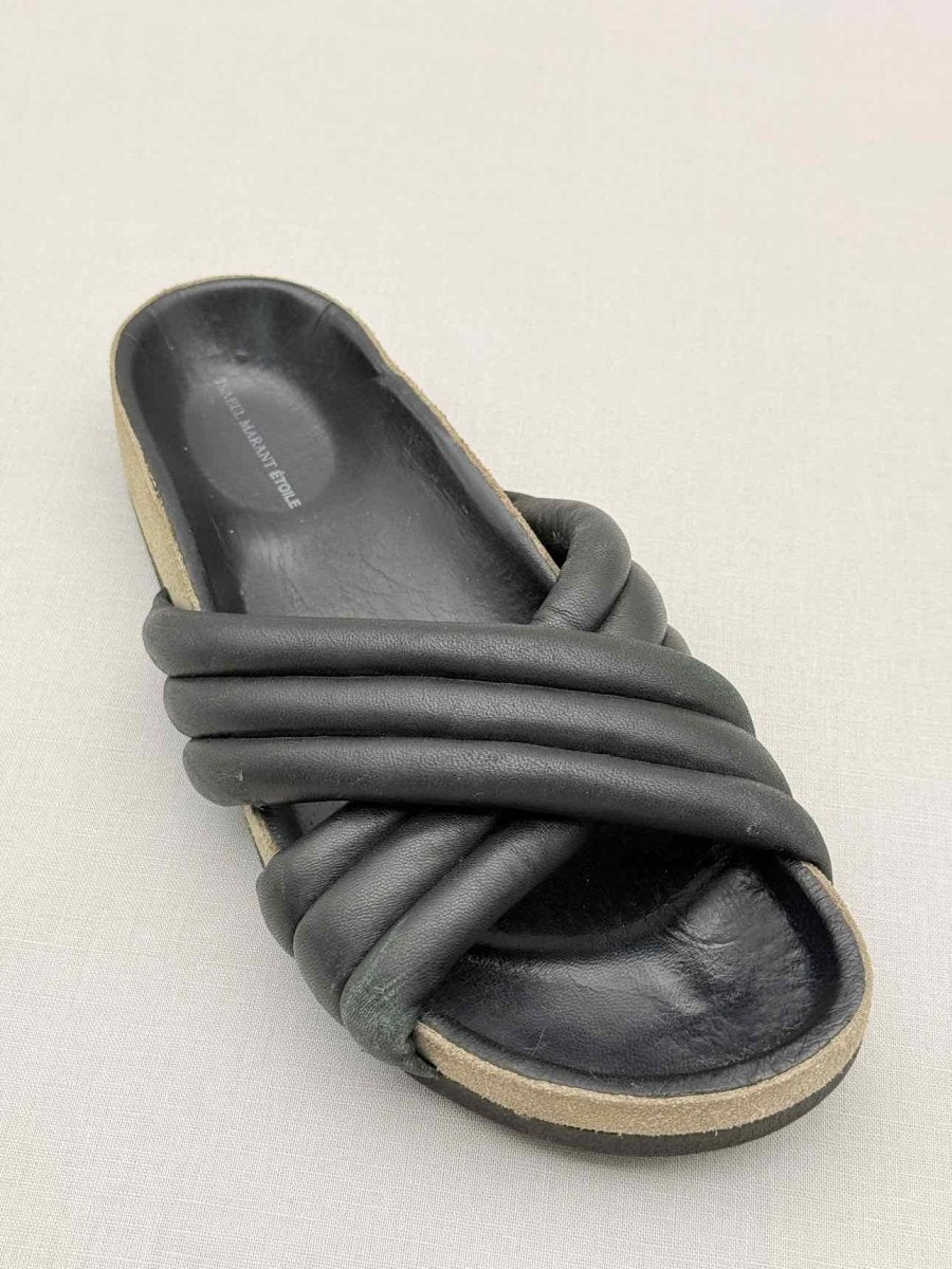 Pre - loved ISABEL MARANT ETOILE Holden Black Size EU 36 Slides at Reems Closet