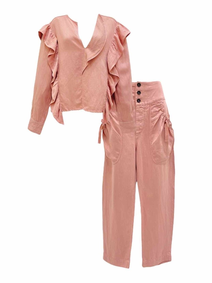 Pre - loved ISABEL MARANT ETOILE Pale Pink Top & Pants Outfit at Reems Closet