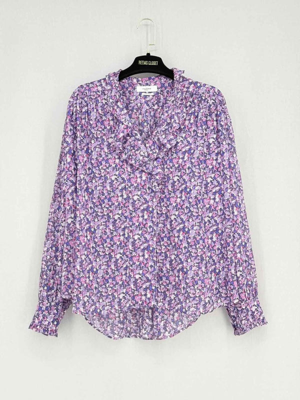 Pre - loved ISABEL MARANT ETOILE Purple Multicolor Size US 6 Blouse at Reems Closet