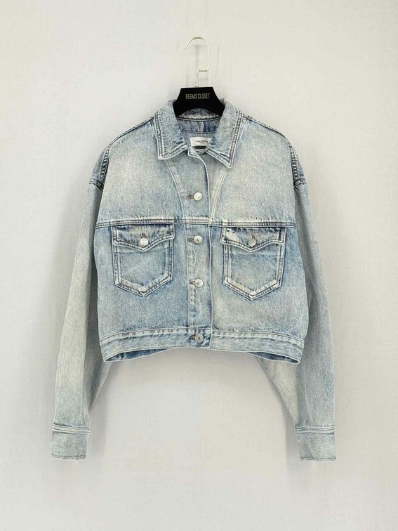 Pre-loved ISABEL MARANT ETOILE Tadia Blue Size US 8 Jacket at Reems Closet