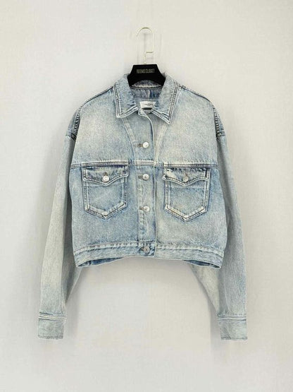 Pre-loved ISABEL MARANT ETOILE Tadia Blue Size US 8 Jacket at Reems Closet